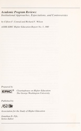 Academic program reviews