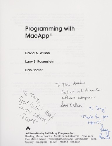 C⁺ programming with MacApp