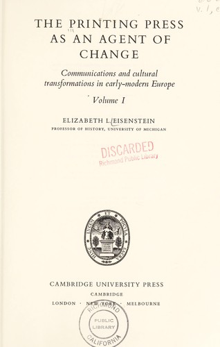 The printing press as an agent of change