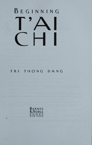 Beginning T'ai chi