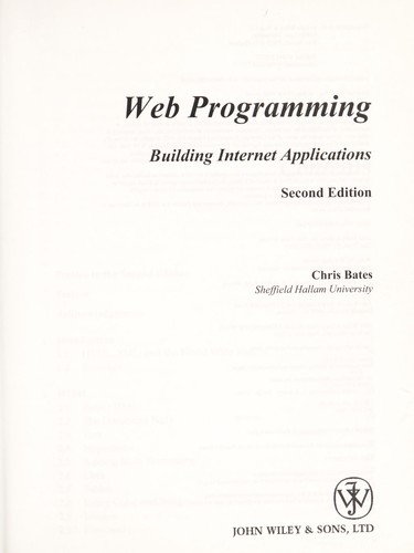 Web programming : building Internet applications