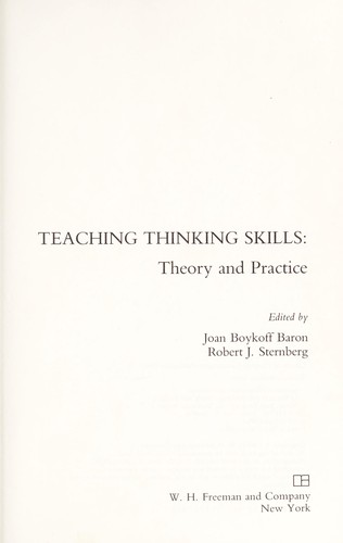 Teaching thinking skills