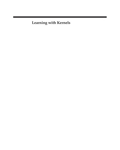 Learning with kernels
