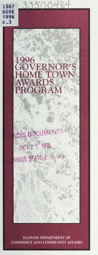 1996 Governor's home town awards program