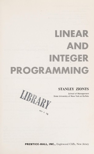Linear and integer programming