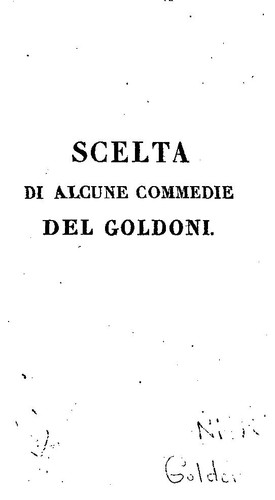 Scelta di commedie del Goldoni