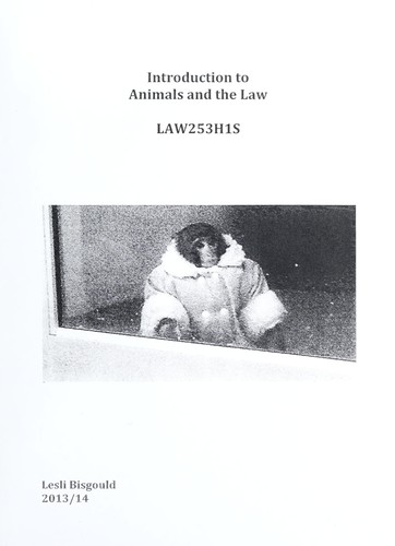 Introduction to animals and the law