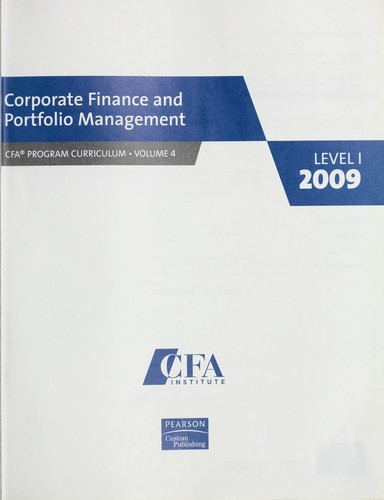 CFA program curriculum. Volume 5
