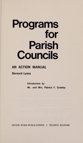 Programs for parish councils