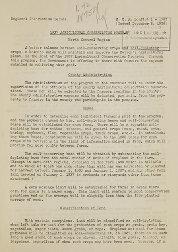 1937 Agricultural Conservation Program