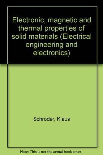 Electronic, magnetic, and thermal properties of solid materials