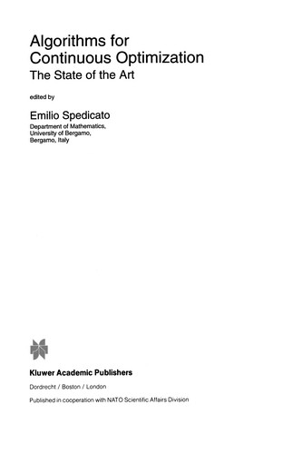 Algorithms for Continuous Optimization