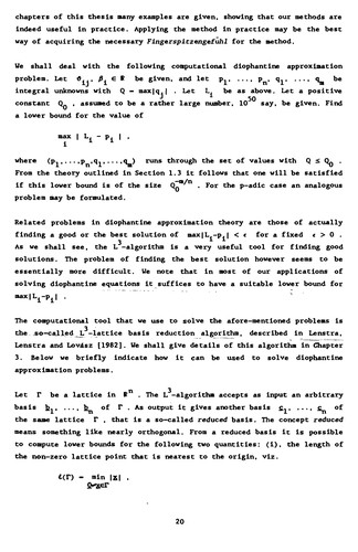 Algorithms for diophantine equations