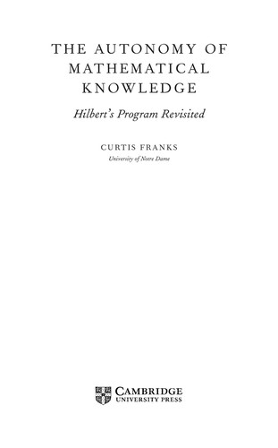 The autonomy of mathematical knowledge