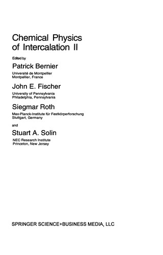 Chemical Physics of Intercalation II