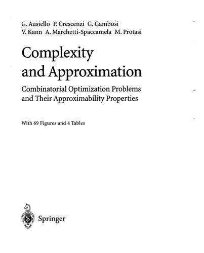 Complexity and Approximation