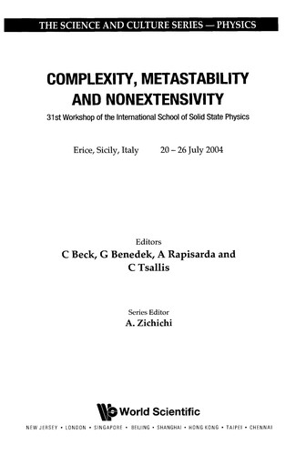 Complexity, metastability and nonextensivity