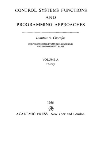 Control systems functions and programming approaches