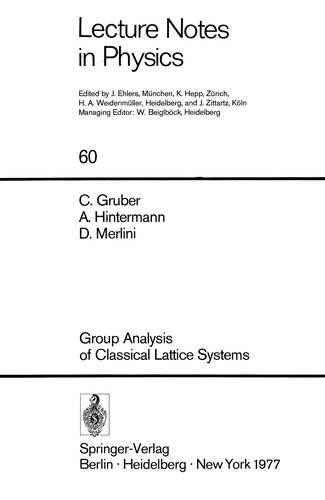 Group analysis of classical lattice systems