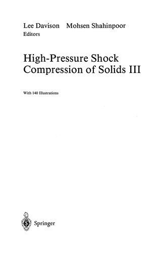High-Pressure Shock Compression of Solids III