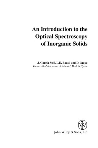 An introduction to the optical spectroscopy of inorganic solids