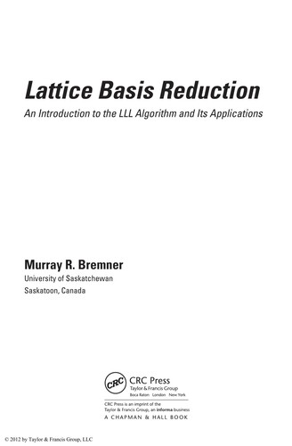 Lattice basis reduction