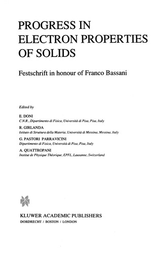 Progress in Electron Properties of Solids