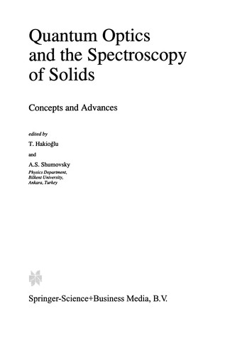 Quantum Optics and the Spectroscopy of Solids
