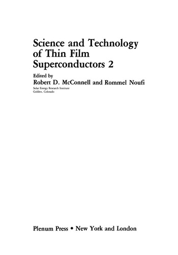 Science and Technology of Thin Film Superconductors 2