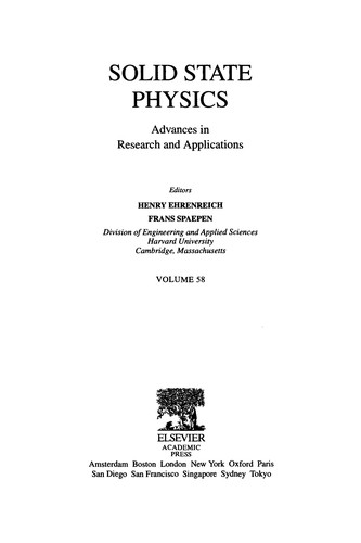 Solid State Physics, 58