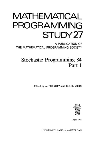 Stochastic programming 84