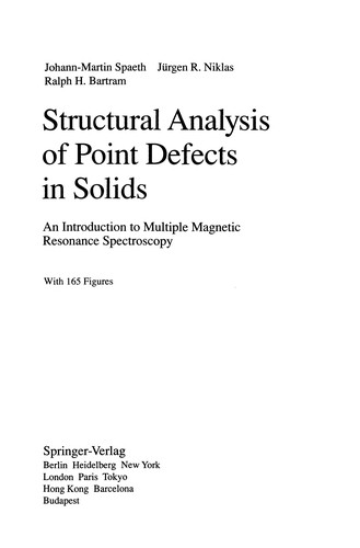 Structural Analysis of Point Defects in Solids