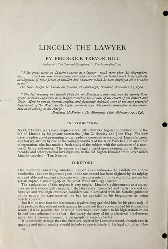 Lincoln, the lawyer