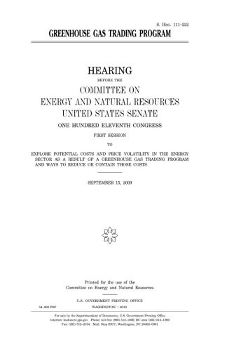 Greenhouse gas trading program