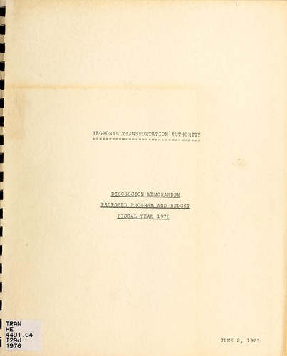 Discussion memorandum