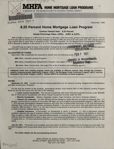 MHFA home mortgage loan programs