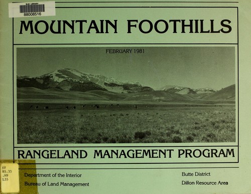 Mountain Foothills rangeland management program