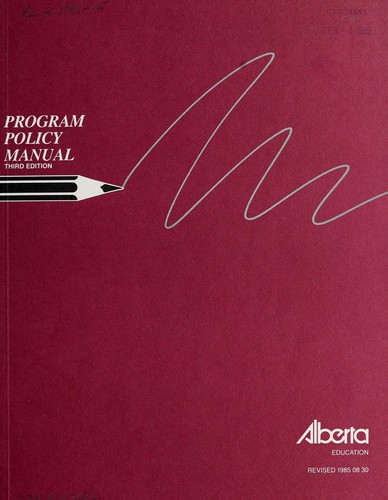 Program policy manual