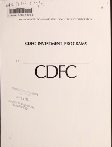 CDFC investment programs
