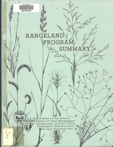 1981 rangeland program summary update