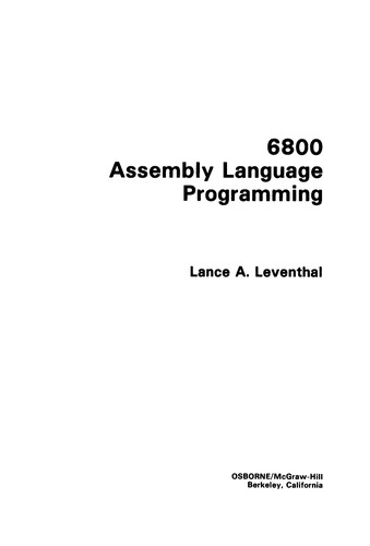 6800 assembly language programming