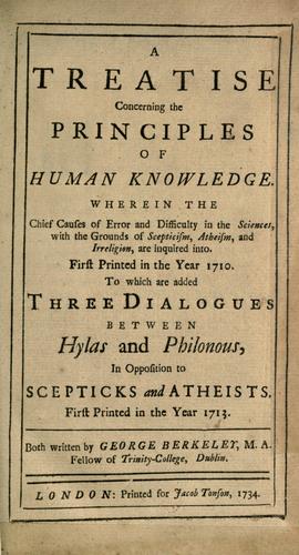 A Treatise Concerning the Principles of Human Knowledge