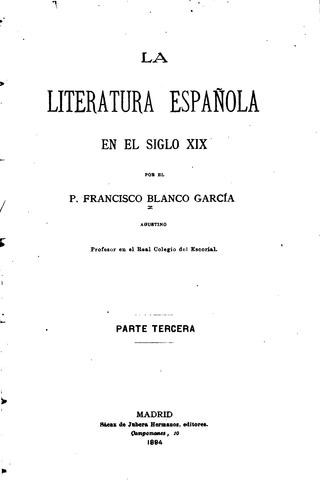 La literatura española en el siglo XIX