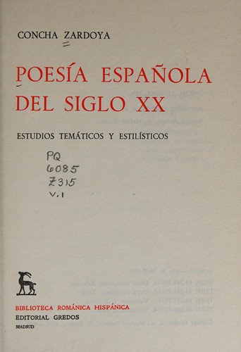 Poesía española del siglo XX