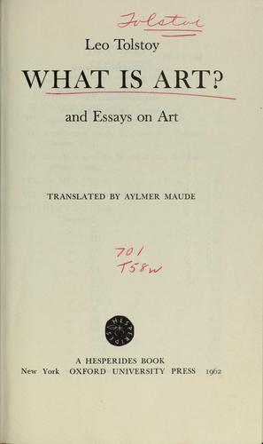 Chto takoe iskusstvo? / What is art?
