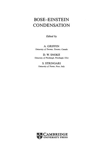 Bose-Einstein condensation