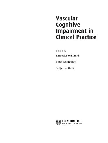 Vascular cognitive impairment in clinical practice