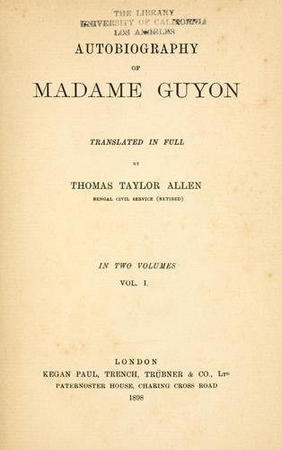 Autobiography of Madame Guyon