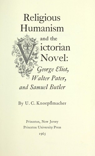 Religious humanism and the Victorian novel