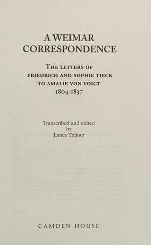 A Weimar correspondence
